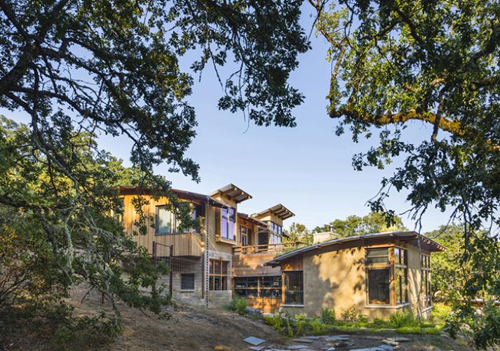 Watershed Straw Bale Residence exterior